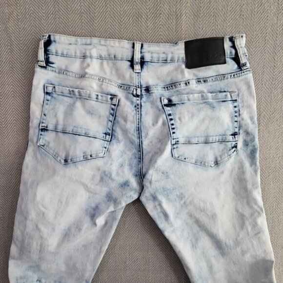 Rue21 Premium Jeans Men's 32x32 Skinny Supreme Flex Distressed Racing Stripe - Picture 8 of 16